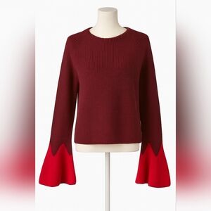 Alexander McQueen Rich Burgundy Crew Neck Sweater